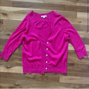 Gap Pink 3/4 length sleeves cropped cardigan